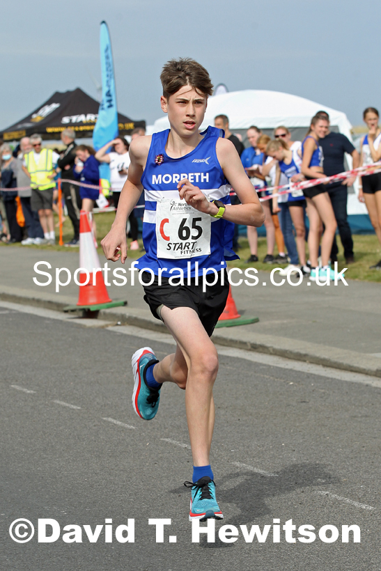 Boys under-15s 2021 Northern 6 and 4 Stage and Young Athletes Road Relays, Redcar. Photo: David T. Hewitson/Sports for All Pics
